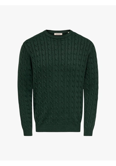 Only & Sons Onslouı Reg 12 Cabel Crew Knıt Noos Erkek Yeşil Kazak - Os22033762