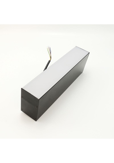 Linear Siyah Tasarruflu Led Sıva Üstü Spot Armatür Lamba 25 Cm