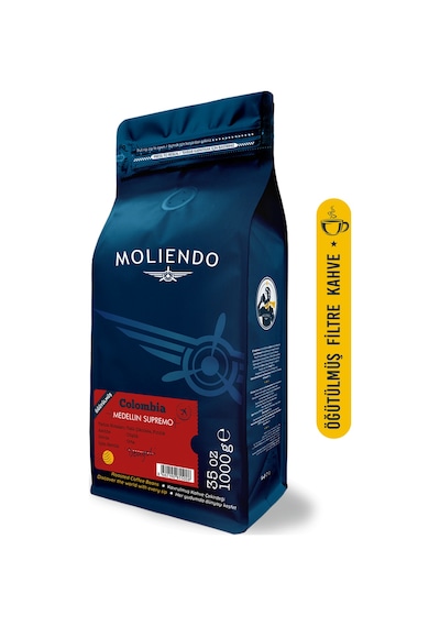 Moliendo Colombia Medellin Supremo Yöresel Kahve 1000 G