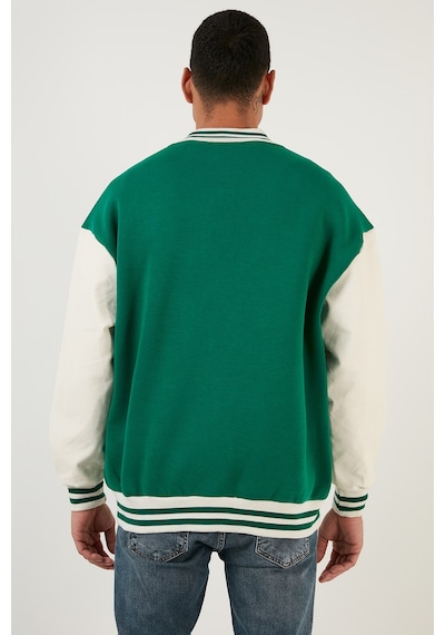 Buratti Oversize Kolej Yaka Cepli Bomber Erkek Ceket 628Mnh178 Koyu Yeşil Buratti Oversize Kolej Yaka Cepli Bomber Erkek Ceket 628Mnh178 Koyu Yeşil
