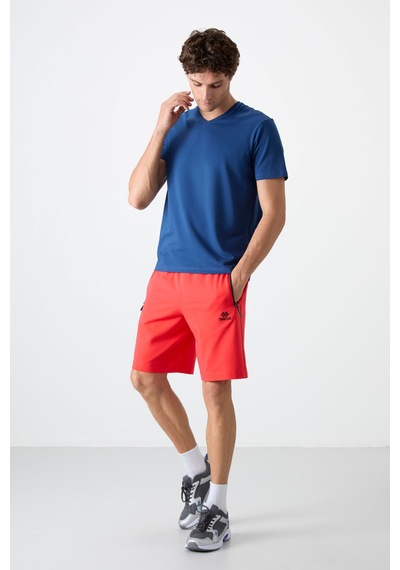 Tommy Life Fiesta Gizli Fermuar Arka Cepli Bağcıklı Standart Kalıp Erkek Şort - 81136 Kırmızı
