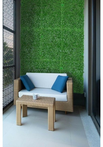 Çiçekçiniz Yapay Duvar Kaplama Panel Şimşir Tabaka 40x60 Cm Yeşil Dik Duvar Uygulama Diğer