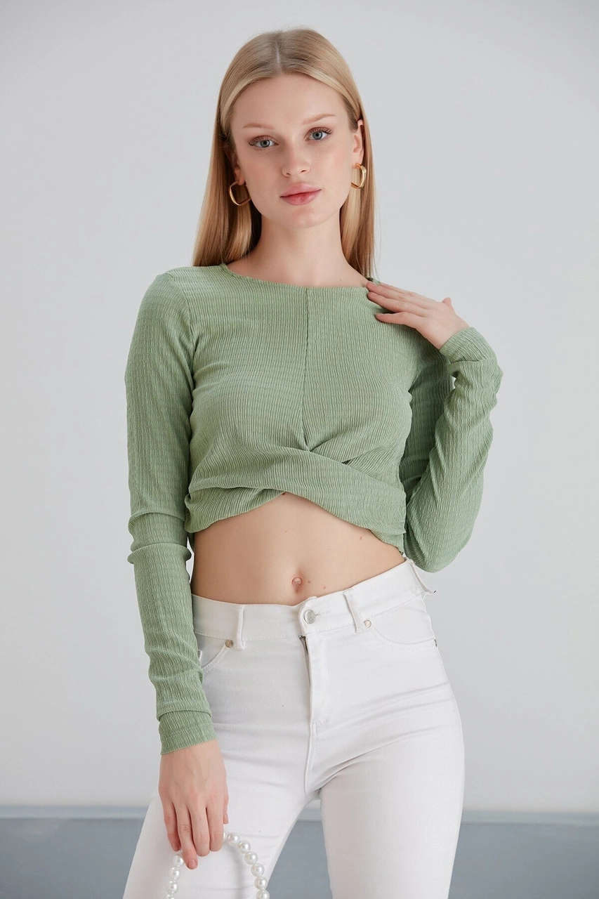 Mamayaga Kadın Önü Düğüm Model Uzun Kol Spor Şık Curve Mint Yeşil Coptop Bluz Mint Yeşil Mamayaga Kadın Önü Düğüm Model Uzun Kol Spor Şık Curve Mint Yeşil Coptop Bluz Mint Yeşil