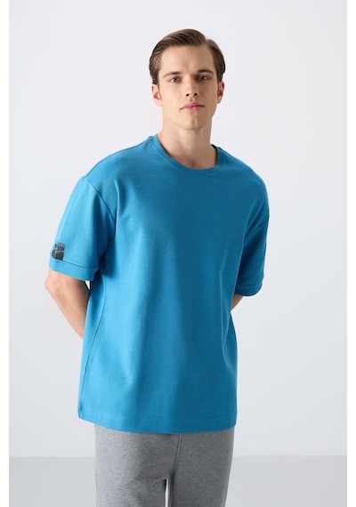 Tommy Life Petrol Mavi Pamuklu Kalın Yüzeyi Dokulu Oversize Fit Basic Erkek T-shirt - 88339 Petrol Mavi Tommy Life Petrol Mavi Pamuklu Kalın Yüzeyi Dokulu Oversize Fit Basic Erkek T-shirt - 88339 Petrol Mavi