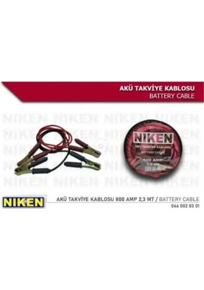 Aku Takvıye Kablosu Takım 2,3 Mt 800 Amper Cca