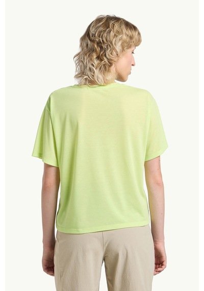 Jack Wolfskin Vonnan Crop T W Sarı Kadın Kısa Kol T-shirt 000000000102233079 Sari