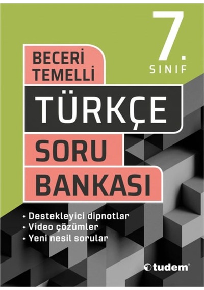 7 Sınıf Türkçe Beceri Temelli Soru Bankası Tudem Yayınları