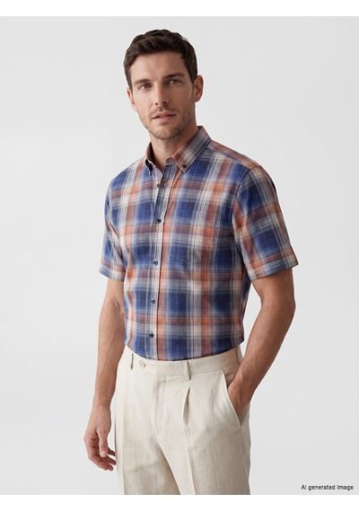 Lcwaıkıkı Classic Turuncu Regular Fit Ekose Poplin Erkek Gömlek Lcwaıkıkı Classic Turuncu Regular Fit Ekose Poplin Erkek Gömlek
