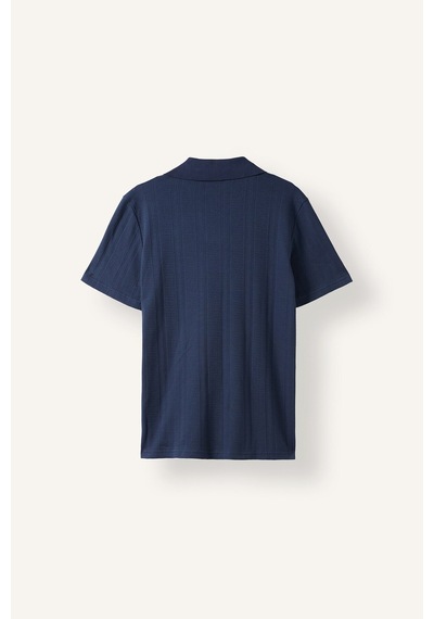Defacto %100 Pamuk Regular Fit Kısa Kollu Düğmesiz Fitilli Basic Polo Tişört I2506ax26hsnv82 Lacivert-nv82
