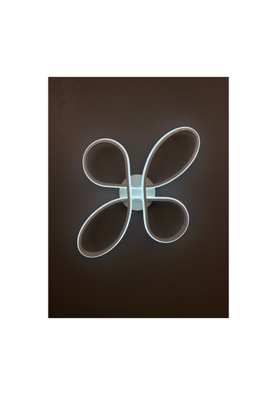 Yüksek Aydınlatmalı Yonca Model Beyaz Rengi Tavana Yapışık Plofonyer Modern 3 Renk Led