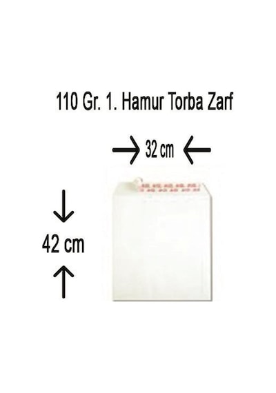 Torba Zarf 32x42 110 G Beyaz Silikonlu (yapışkanlı) 50 adet