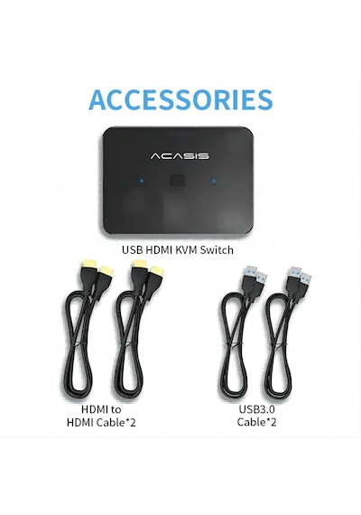 Acasis QH001 2 İn1 4K/2K 60Hz KVM Switch