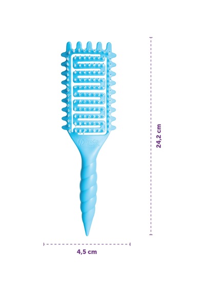 Pro Curlybrush - Kıvırcık Saçlar İçin Bukle Belirginleştirici Saç Fırçası Mavi
