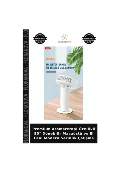Premium Aromaterapi Özellikli 90 Dönebilir Masaüstü Ve El Fanı Modern Serinlik Çalışma