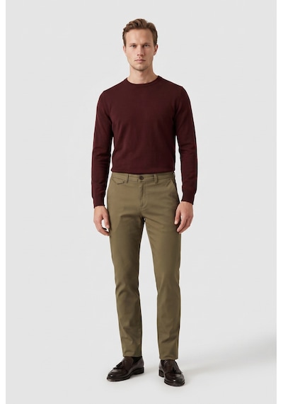 Twn Slim Fit Yeşil Armürlü Chino Pantolon 7ecc3s208232m Çok Renkli