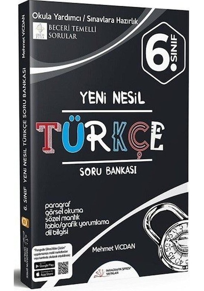 6.Sınıf Yeni Nesil Türkçe Soru Bankası  -  Mehmet Vicdan  -  Paragrafın Şifresi