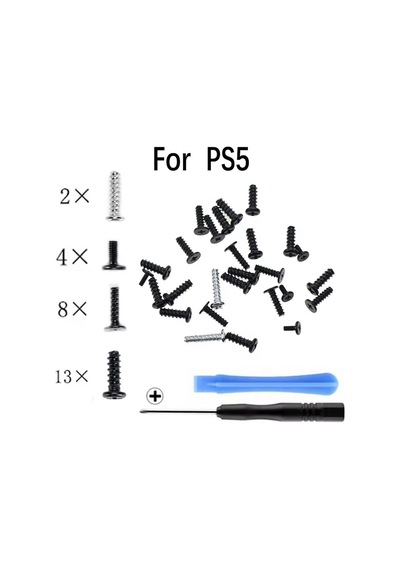 Ps5 Kol Yedek Vida Tornavida Seti Playstation 5 Dualsense Tamir Yedek Parça Siyah