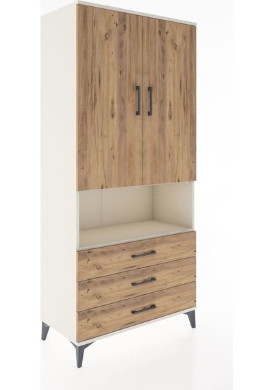 Hyperion Dolap 4 Raflı 3 Çekmeceli 2 Kapaklı 88x44x195 Aytaşı... Aytaşı