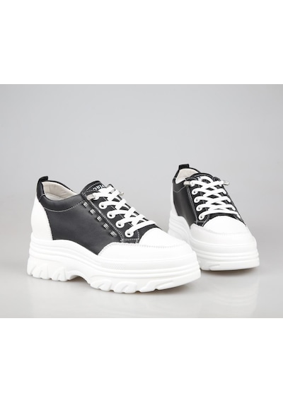 Guja 25y361 Dolgu Topuk Siyah Kadın Sneakers Siyah
