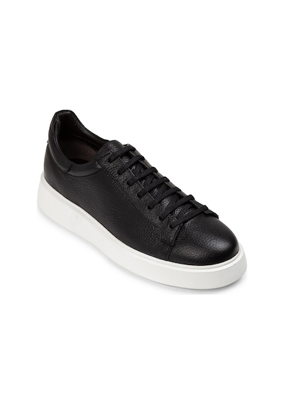 Deery Hakiki Deri Siyah Erkek Sneaker Ayakkabı - 01954Msyhe02 Siyah