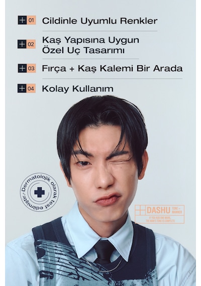 Dashu Mens Good Looks Eyebrow Gray Natural Gray