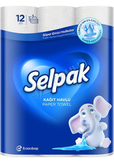 3 Adet Selpak Kağıt Havlu 12'li