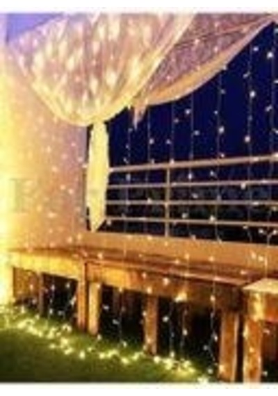 Tel Peri Günışığı Perde Led 8 Animasyon Usb Girişli- Kumandalı Askı Aparatlı, 10 Saçaklı 3x3