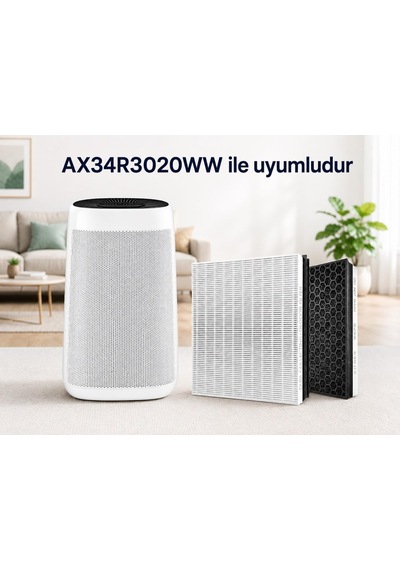 Samsung Ax34r3020ww Uyumlu True Hepa + Karbon Filtre 99,97% True Hepa, Aktif Karbon Destekli, Toz Ve Partikül Yakalama, Kolay Değişim, Yüksek Filtrasyon Çok Renkli