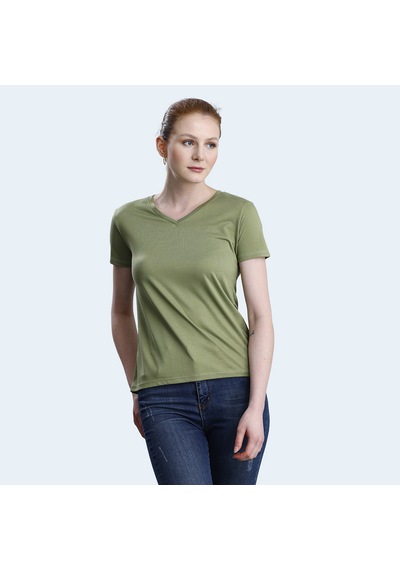 Slazenger PERICAS Kadın V Yaka Açık Yeşil Tişört