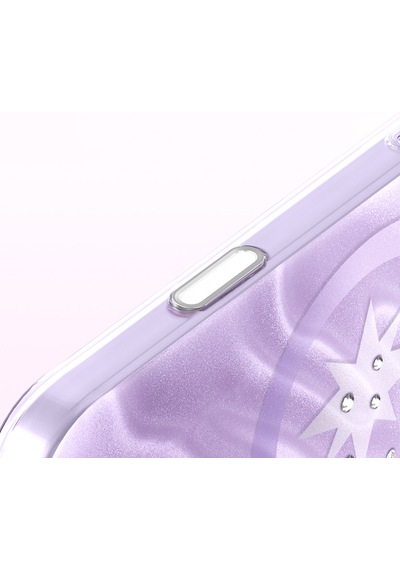 İphone 17 Pro Max Kılıf M-safeli Orjinal Swarovski Taşlı Zore Paris Rovix Sert Pc Kapak Açık Mor