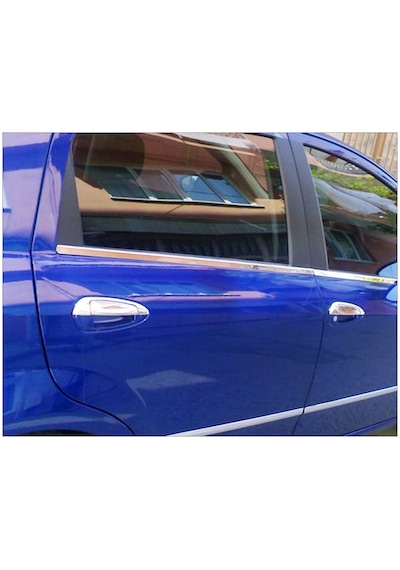 Fiat Grande Punto Krom Cam Çıtası 6 Prç. 2005 ve Üzeri P.  Çelik