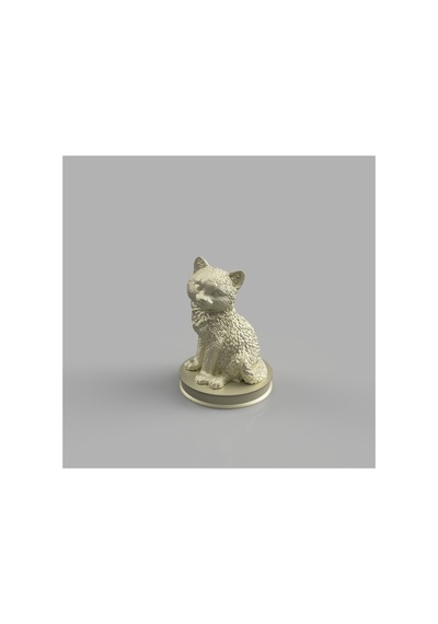 Dekoratif Kedi Figürü-18cm Bakır Ultra Detaylı
