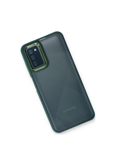 Bezos Samsung Galaxy A03s Kılıf Dora Kapak - Haki Yeşil Agc