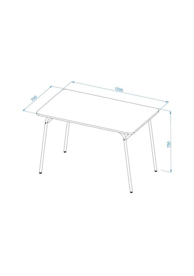 Arpelia Mutfak Masası 120x70x75 Cm Antrasit