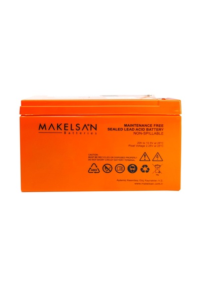 Makelsan 12v 9ah, Bakımsız, Kuru Akü. Ups İçin Uygundur