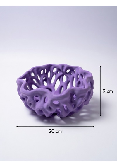 Organik Delikli Dekoratif Kase Modern Şık Hafif Dayanıklı Ev Dekoru 20x9 Cm