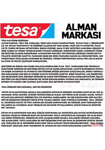 Tesa alman Markası 9 MM Çift Taraflı Köpük Sünger Bant 10 Metre