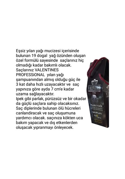 Valentines Professionel Yılan Yağı Şampuan 2 x 500 ML