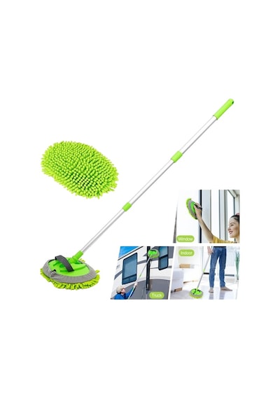 Ergonomik Tasarım Yedek Mikrofiber Bezli Araç Yıkama Mop Seti