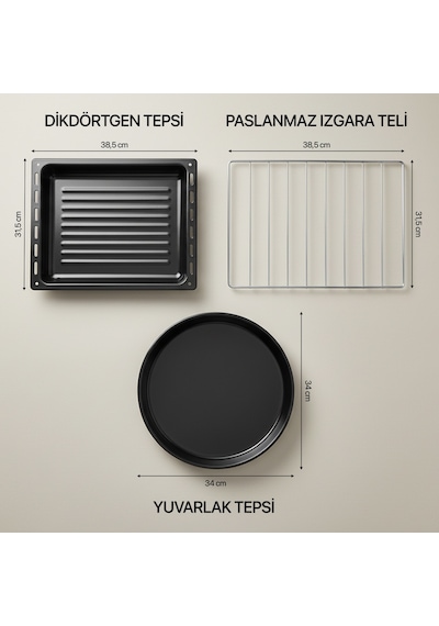 Akel AF340L 34 L Beyaz Mini/Midi Fırın