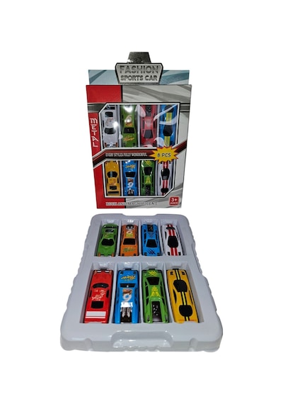 8 Adet Mini Metal Yarış Arabaları Oyuncak Araba Set Diğer