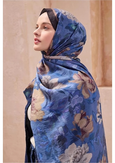 Belli Fresh Sanda Şal - 1362 Kahve-mavi