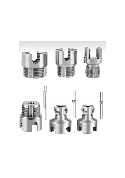 Senbang Pprc Pvc Boru Diş Açma Ve Havşa Pah Seti 6 Lı 1/2 3/4 1 Parmak Kılavuz + 20-25-32 Mm Havşa Ucu