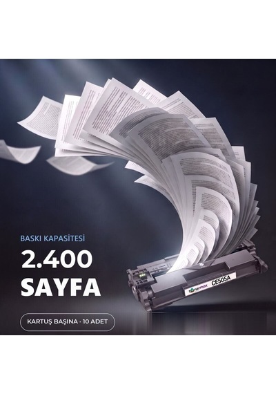 Hp Laserjet P2035n .  Toner Çipli Ce505a 10'lu 2.400 Sayfa