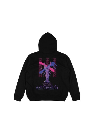 Tarzsokak Forbidden Siyah Oversize Unisex Kapüşonlu Sweatshirt Hoodie