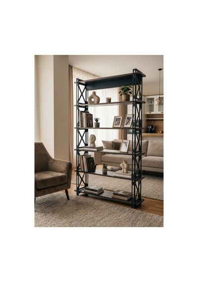 6 Raflı Dekoratif Çok Amaçlı Metal Ve Ahşap Raf - Kitaplık, Banyo Rafı - Modern Tasarım 170cm Antrasit-siyah - 927106455 Antrasit-siyah 6 Raflı Dekoratif Çok Amaçlı Metal Ve Ahşap Raf - Kitaplık, Banyo Rafı - Modern Tasarım 170cm Antrasit-siyah - 927106455 Antrasit-siyah
