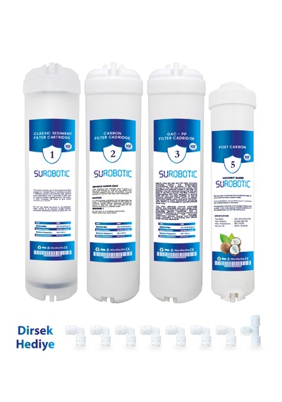 Inline Premium 5000 Serisi Yedek 4'lü Su Arıtma Filtresi