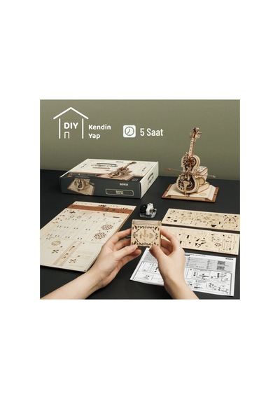 Büyülü Çello 3d Puzzle Ahşap Minyatür Maket Kiti Dıy Kendin Yap