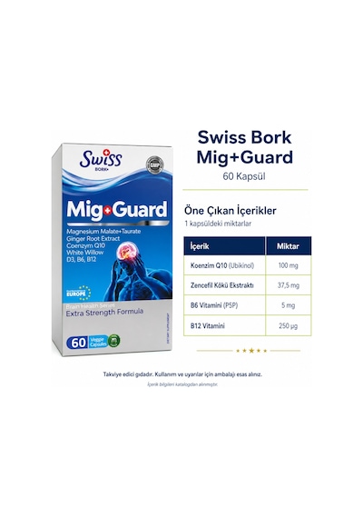 Swiss Bork Mig+guard Magnezyum Ve Koenzim Q10 60 Kapsül