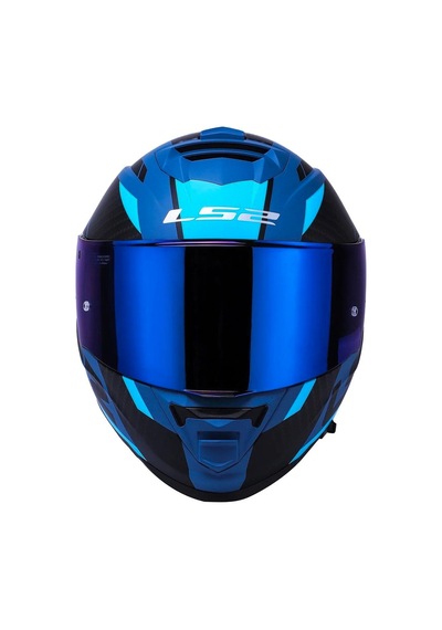 Ls2 Storm 2 Racer Full Face Motosiklet Kaskı Şeffaf + Gökkuşağı Vizörlü Mat Mavi